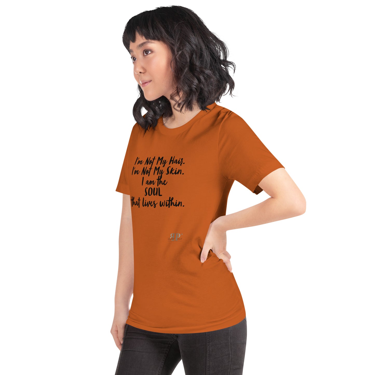 The SOUL That Lives Within Unisex T-Shirt- Black text