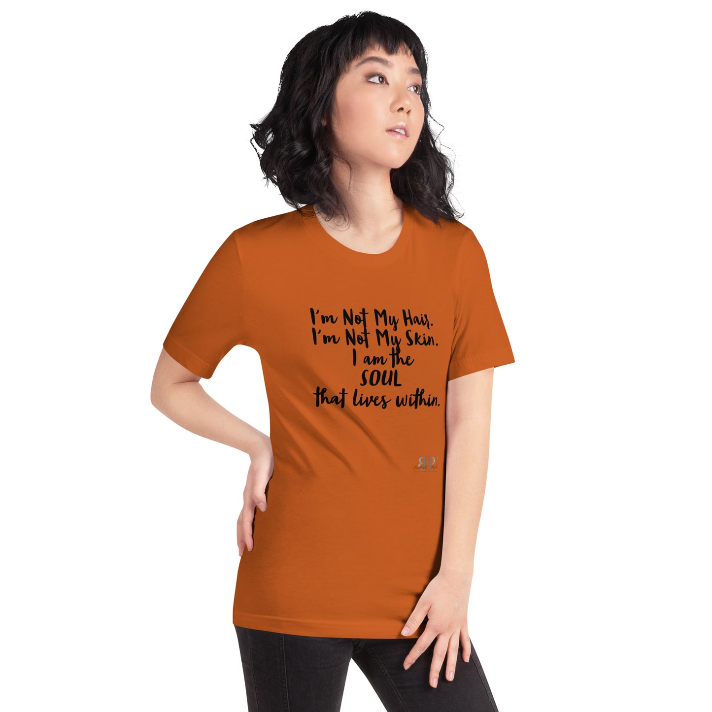 The SOUL That Lives Within Unisex T-Shirt- Black text