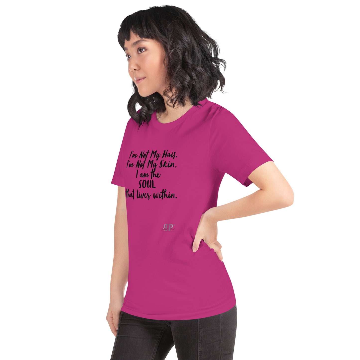 The SOUL That Lives Within Unisex T-Shirt- Black text