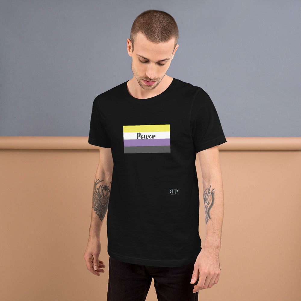 Nonbinary Flag Short-Sleeve Unisex T-Shirt