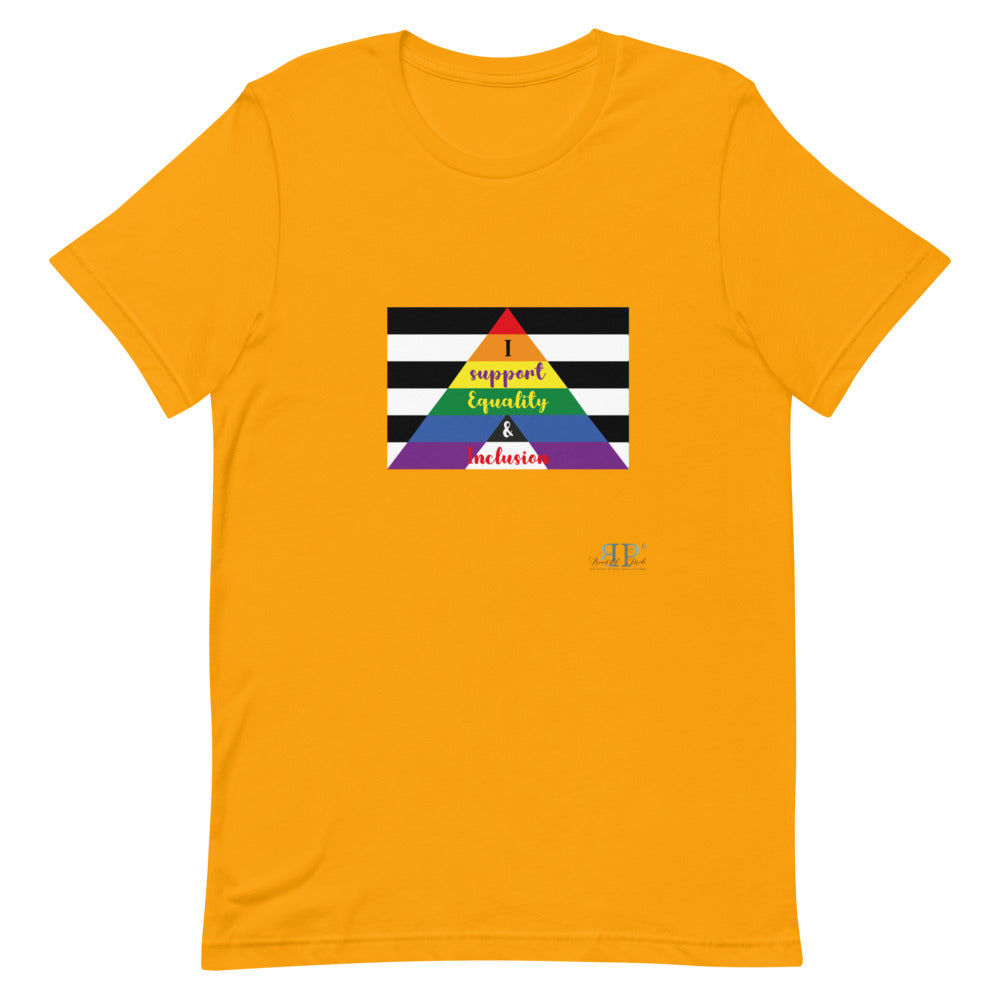 LGBTQIA + Ally: I Support Equality Short-Sleeve Unisex T-Shirt