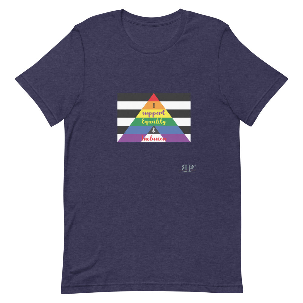 LGBTQIA + Ally: I Support Equality Short-Sleeve Unisex T-Shirt