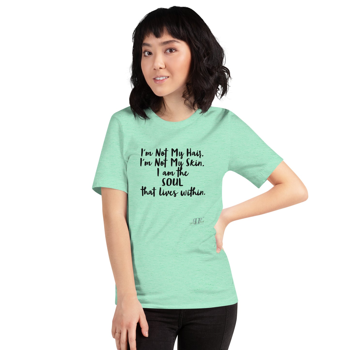The SOUL That Lives Within Unisex T-Shirt- Black text