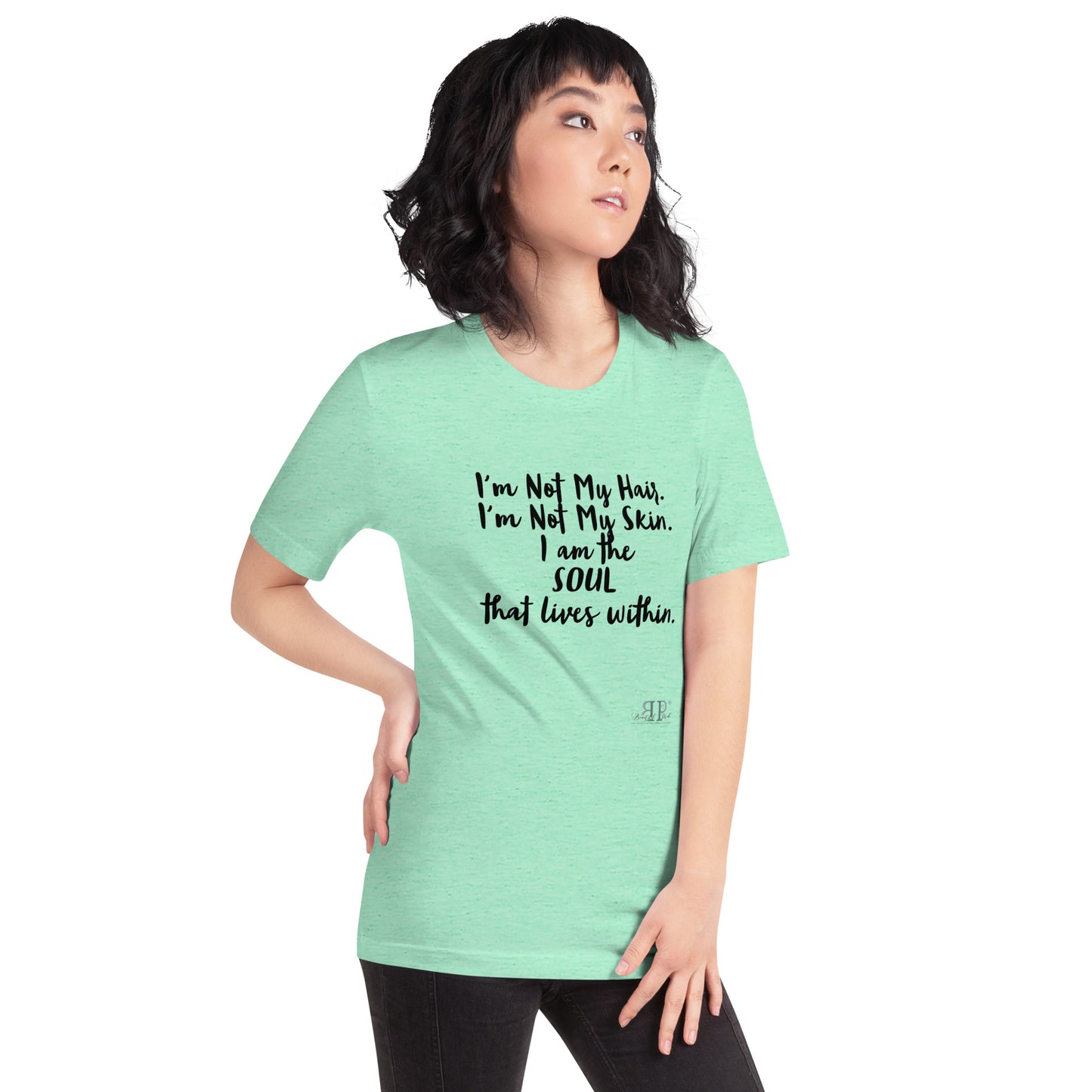 The SOUL That Lives Within Unisex T-Shirt- Black text