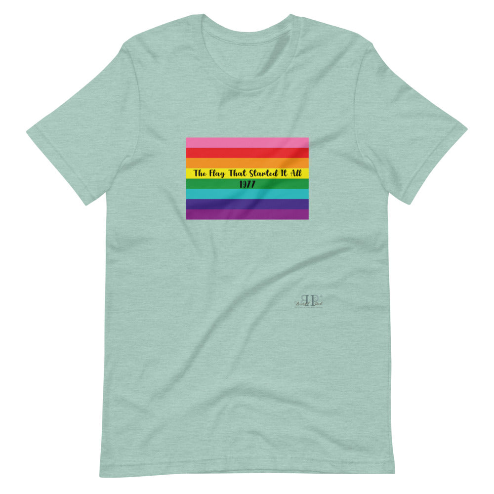 LGBTQ Flag: The Flag That Started It All 1977 Unisex T-Shirt