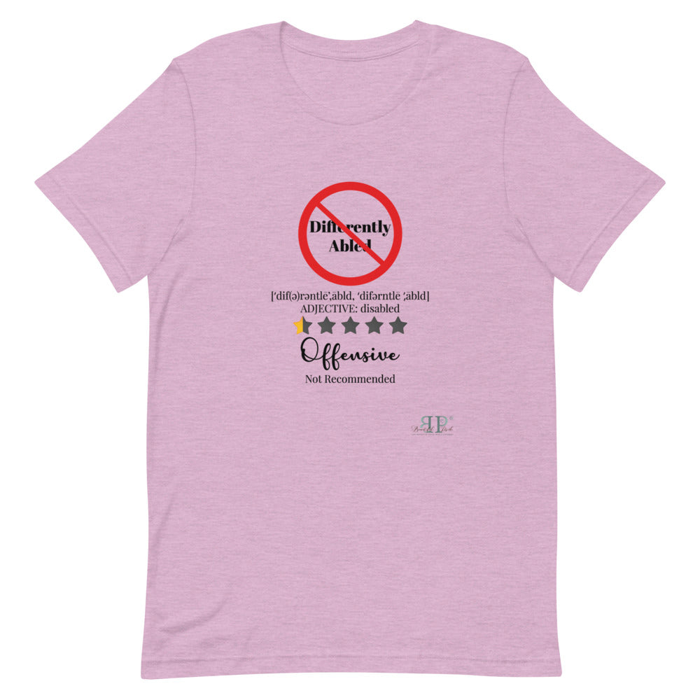 Differently Abled: Not Recommended. Don't Try to Define Me Unisex T-Shirt