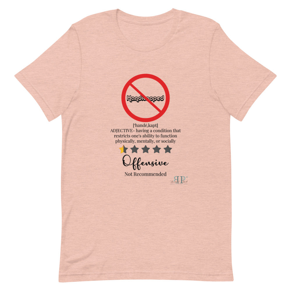 Handicapped: Not Recommended. It Doesn't Define Me Unisex T-Shirt