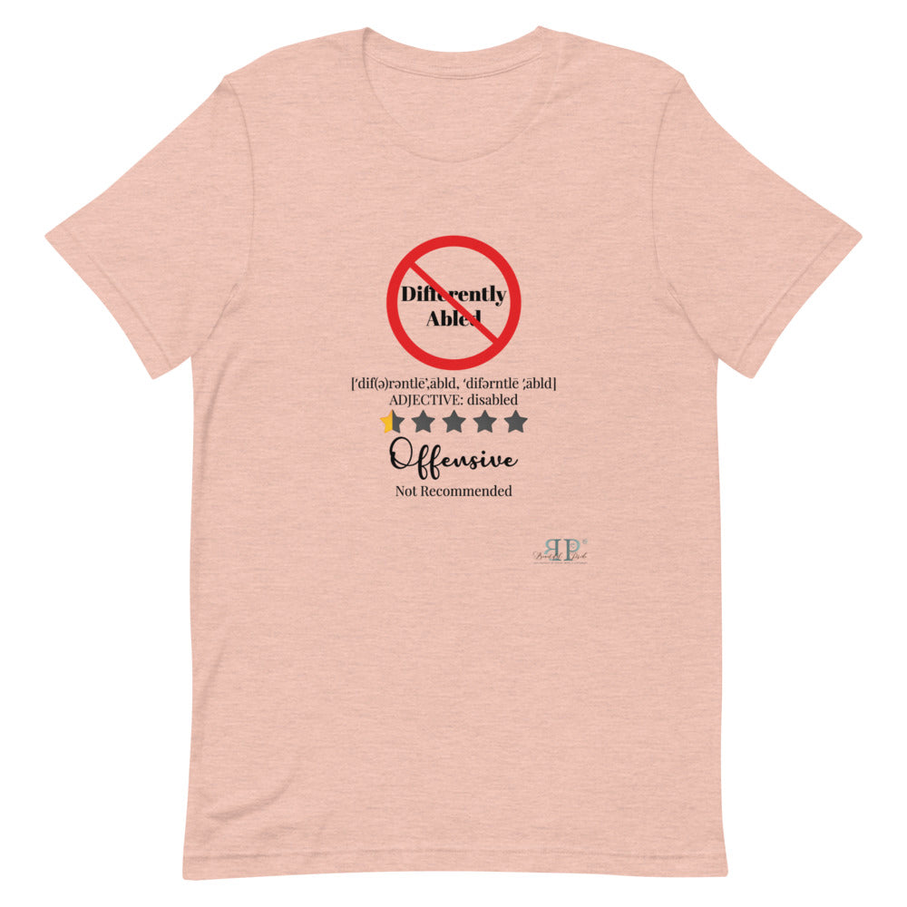 Differently Abled: Not Recommended. Don't Try to Define Me Unisex T-Shirt