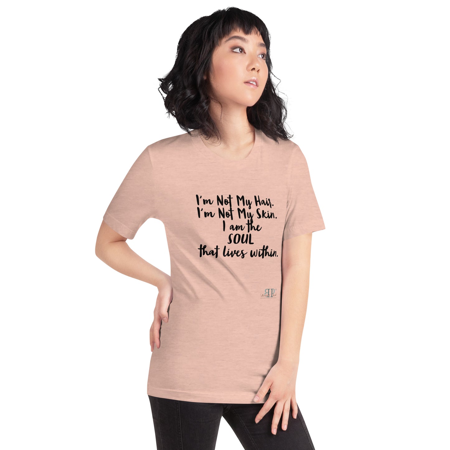 The SOUL That Lives Within Unisex T-Shirt- Black text
