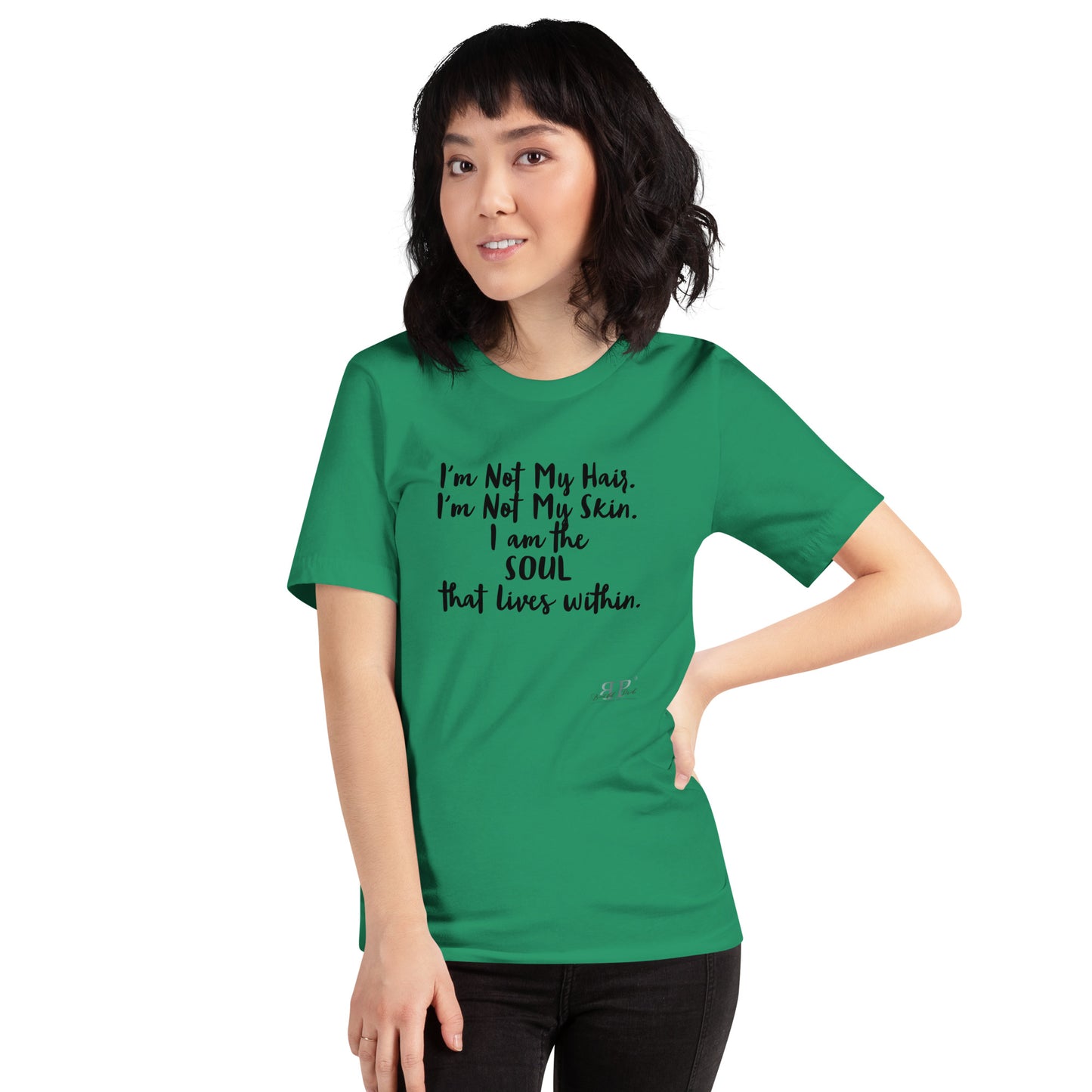 The SOUL That Lives Within Unisex T-Shirt- Black text