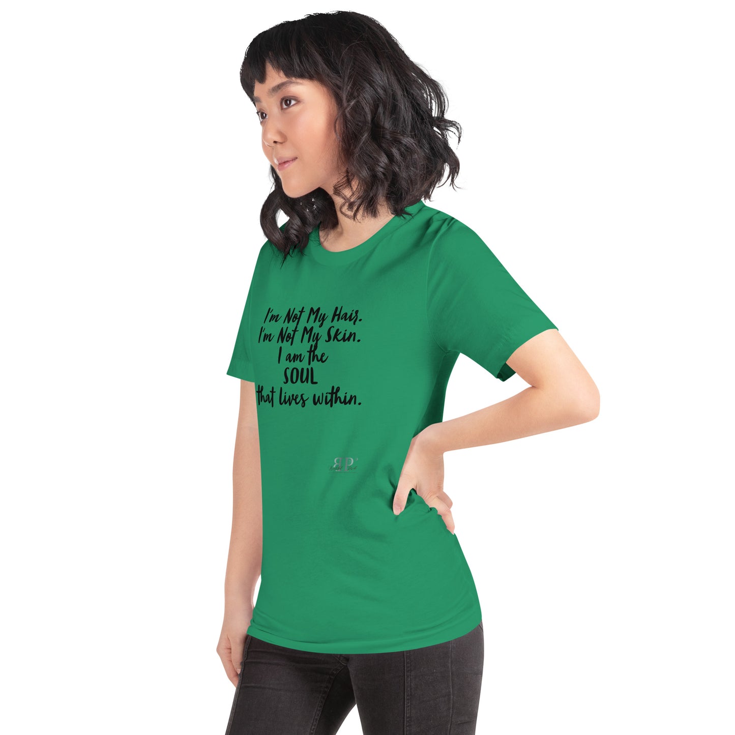 The SOUL That Lives Within Unisex T-Shirt- Black text