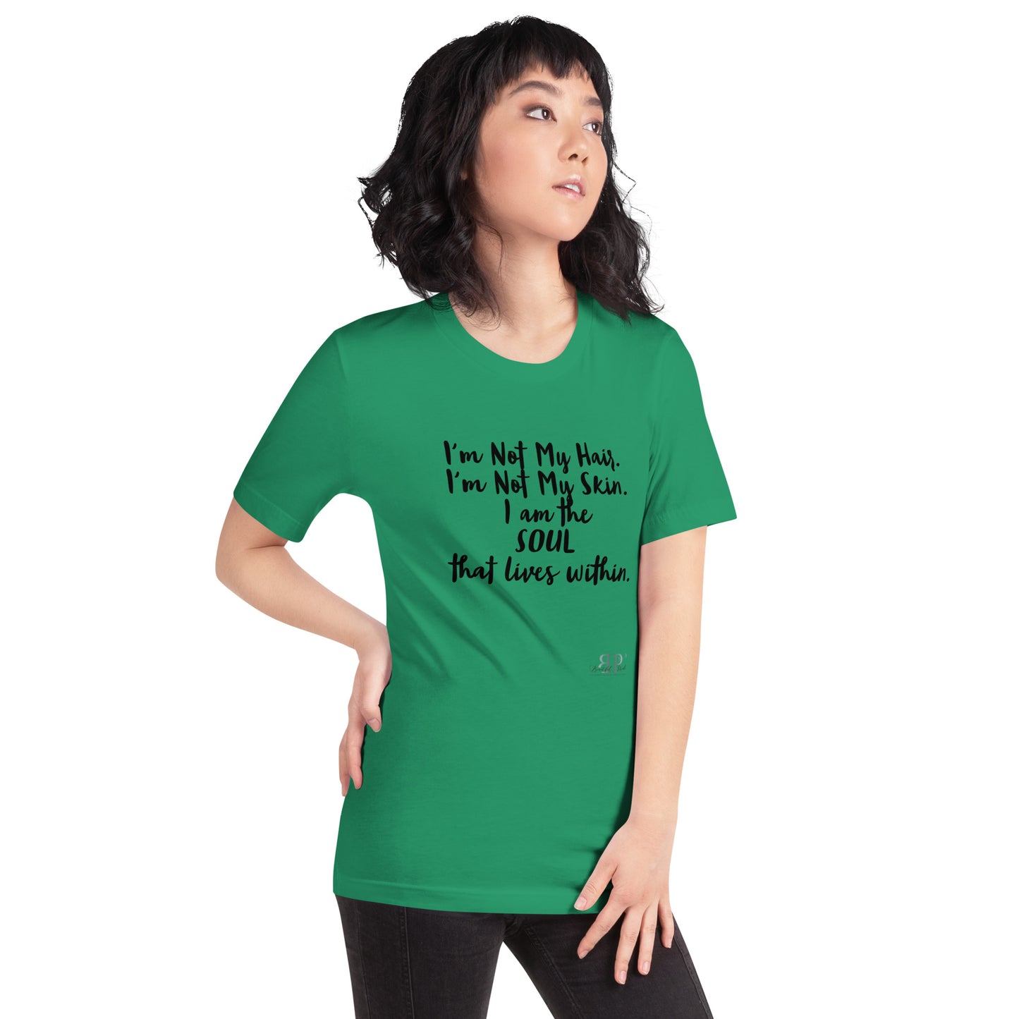 The SOUL That Lives Within Unisex T-Shirt- Black text