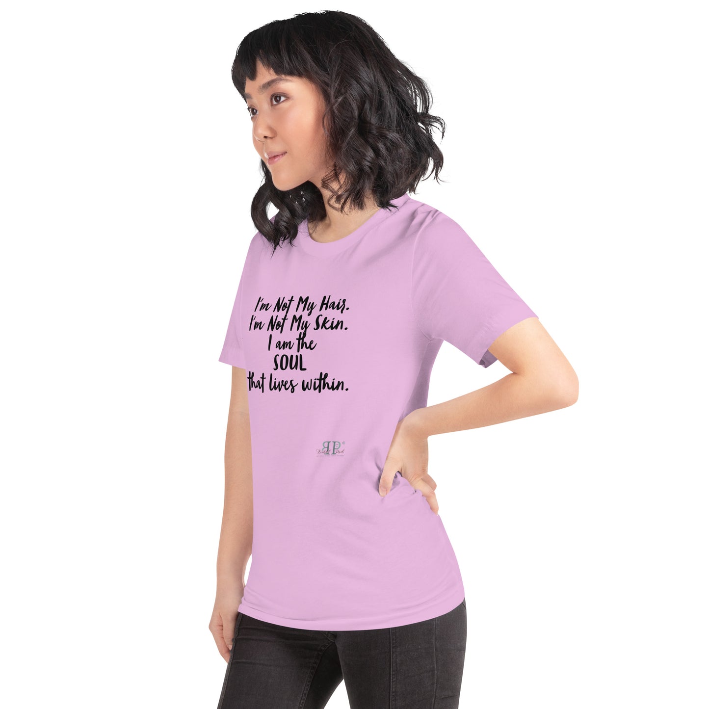 The SOUL That Lives Within Unisex T-Shirt- Black text