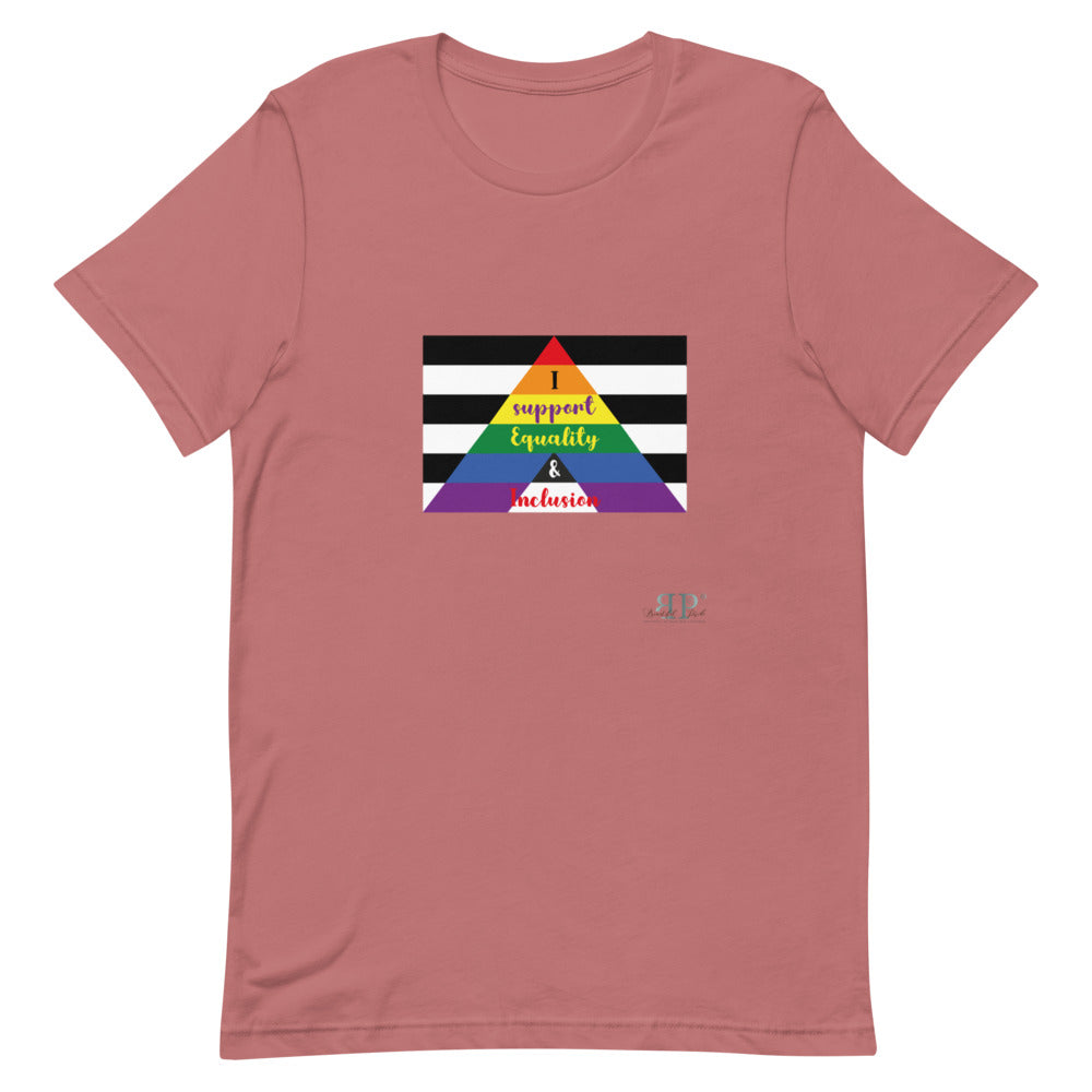 LGBTQIA + Ally: I Support Equality Short-Sleeve Unisex T-Shirt