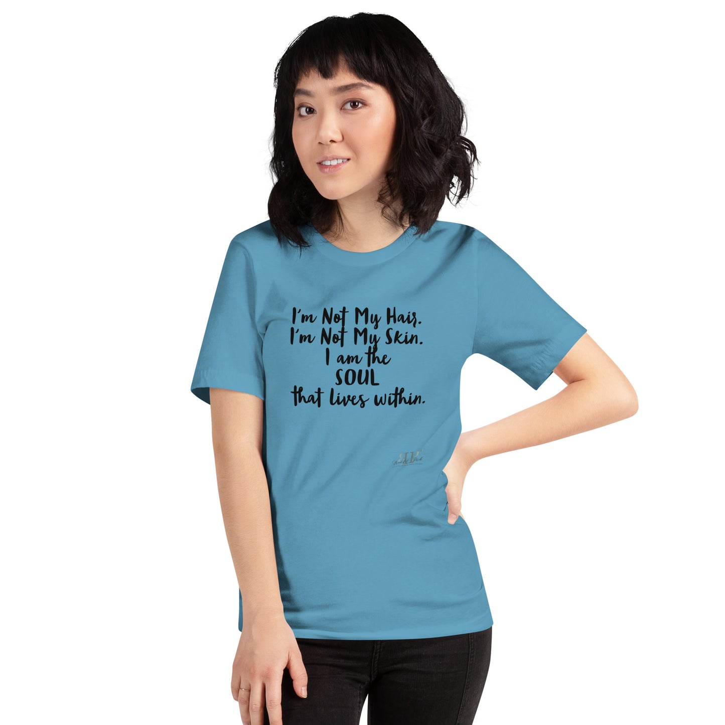 The SOUL That Lives Within Unisex T-Shirt- Black text