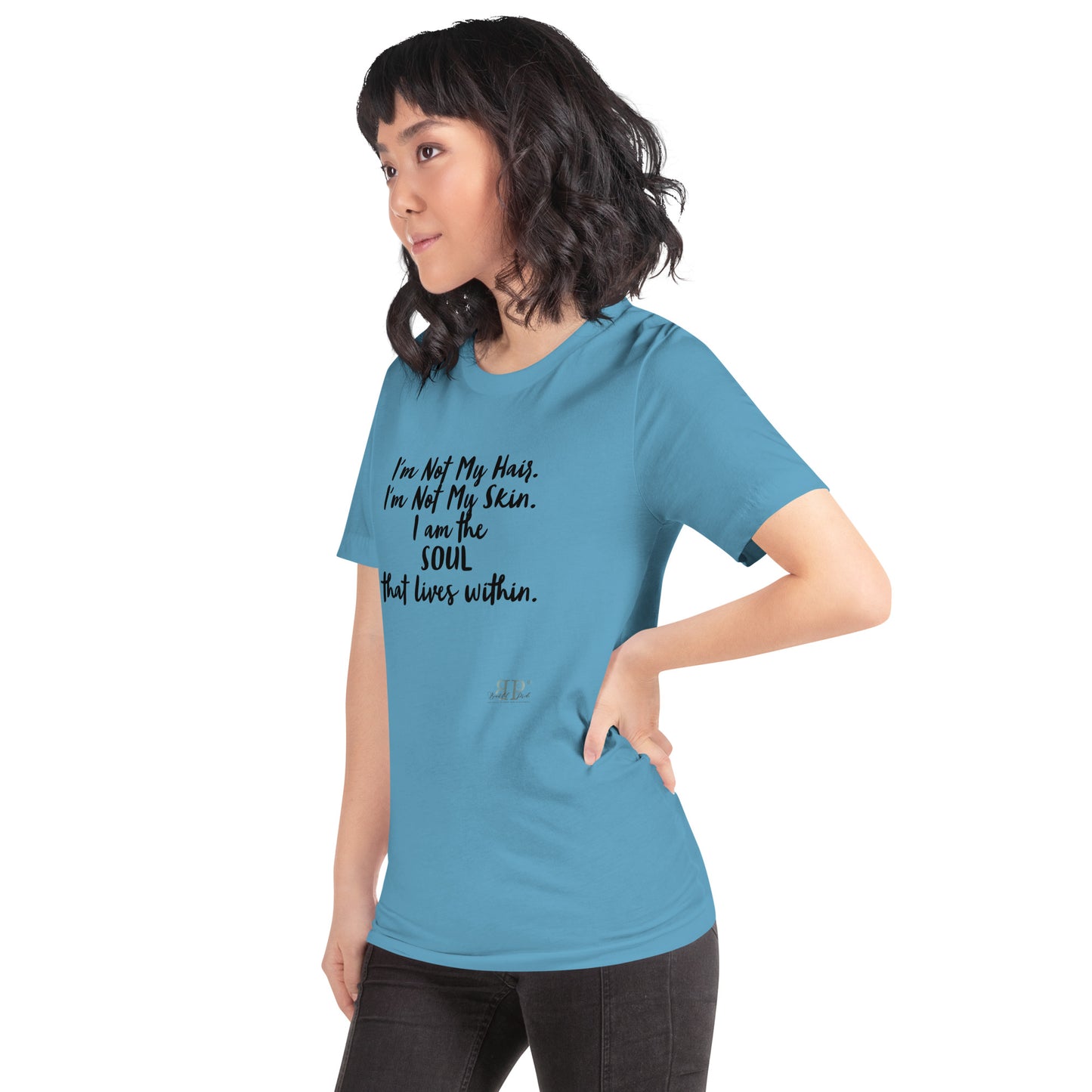 The SOUL That Lives Within Unisex T-Shirt- Black text