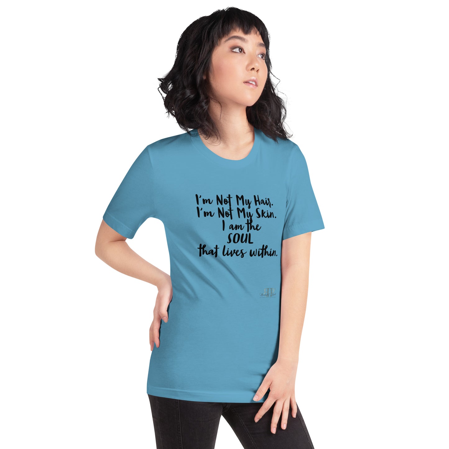 The SOUL That Lives Within Unisex T-Shirt- Black text