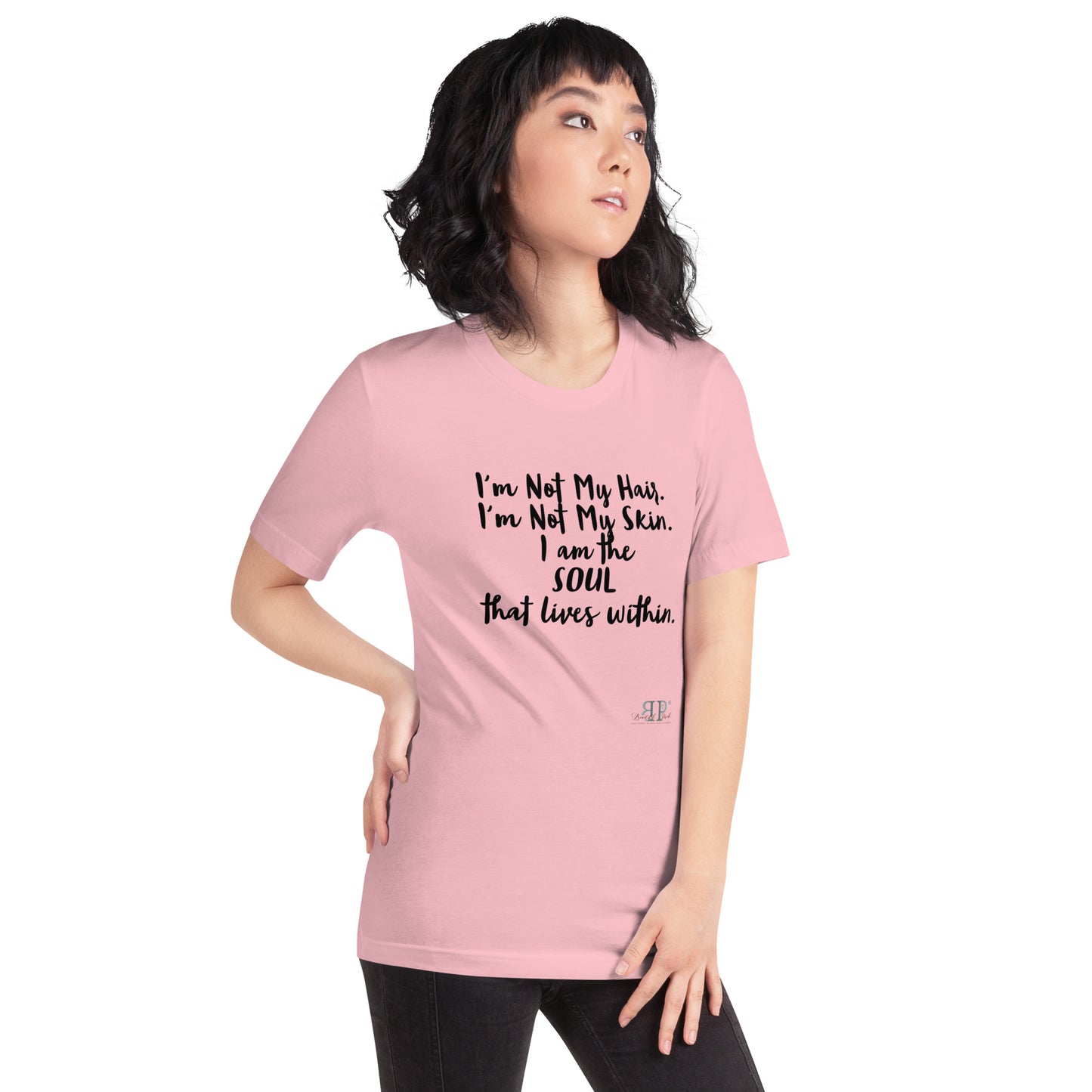 The SOUL That Lives Within Unisex T-Shirt- Black text