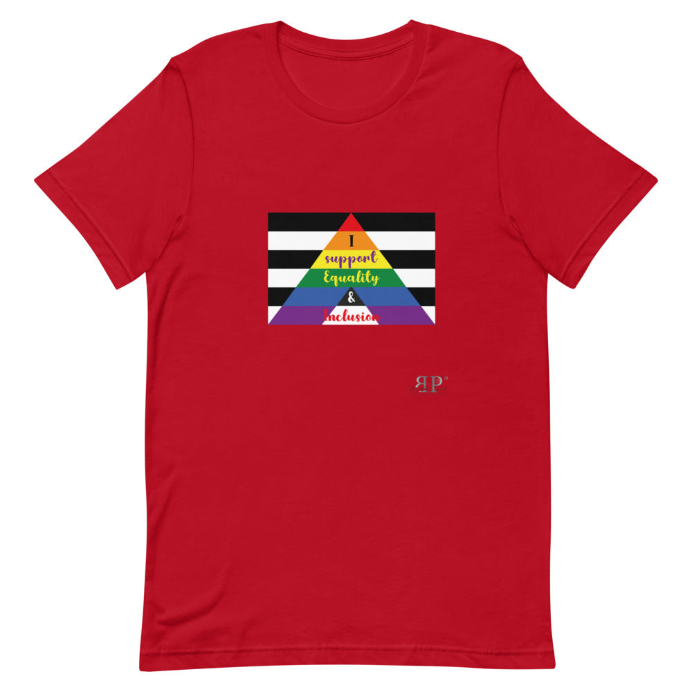 LGBTQIA + Ally: I Support Equality Short-Sleeve Unisex T-Shirt