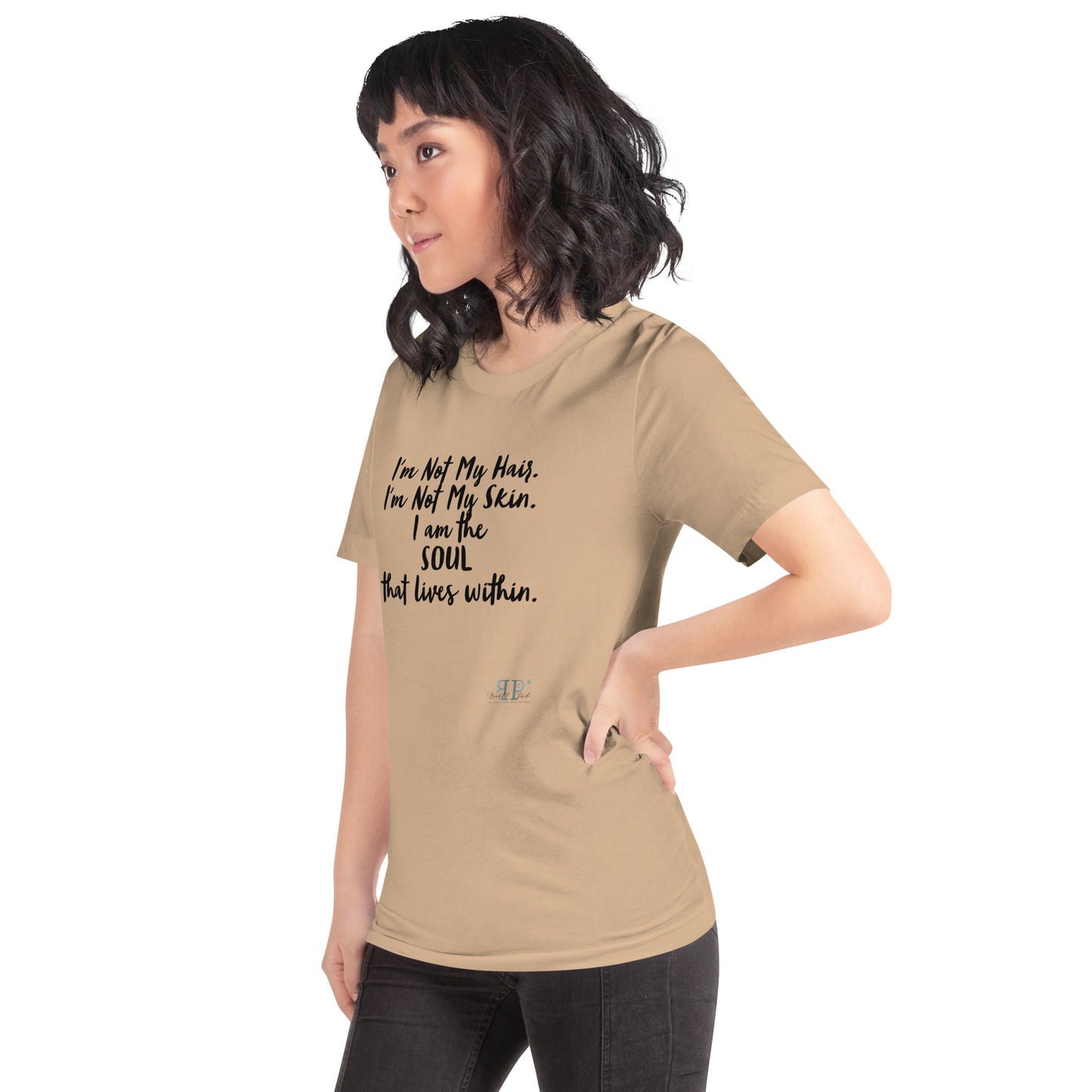 The SOUL That Lives Within Unisex T-Shirt- Black text