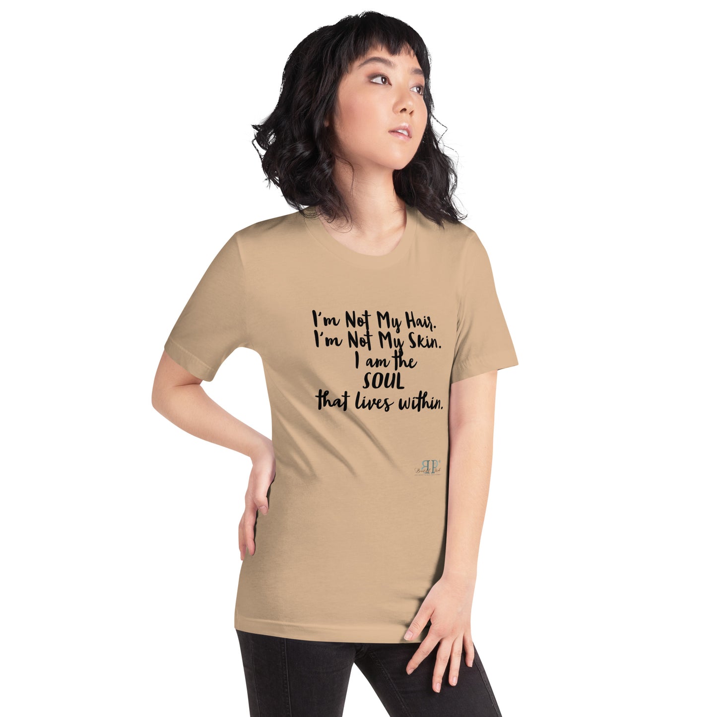 The SOUL That Lives Within Unisex T-Shirt- Black text