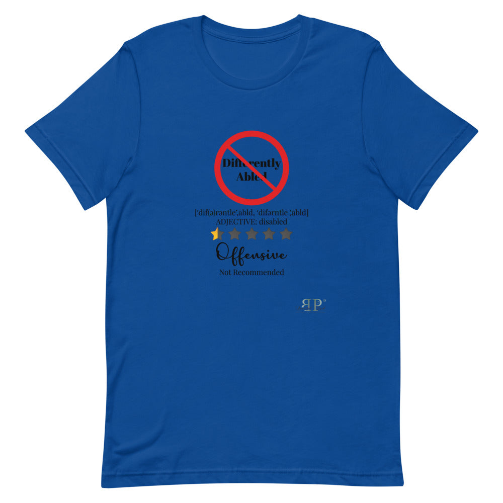 Differently Abled: Not Recommended. Don't Try to Define Me Unisex T-Shirt