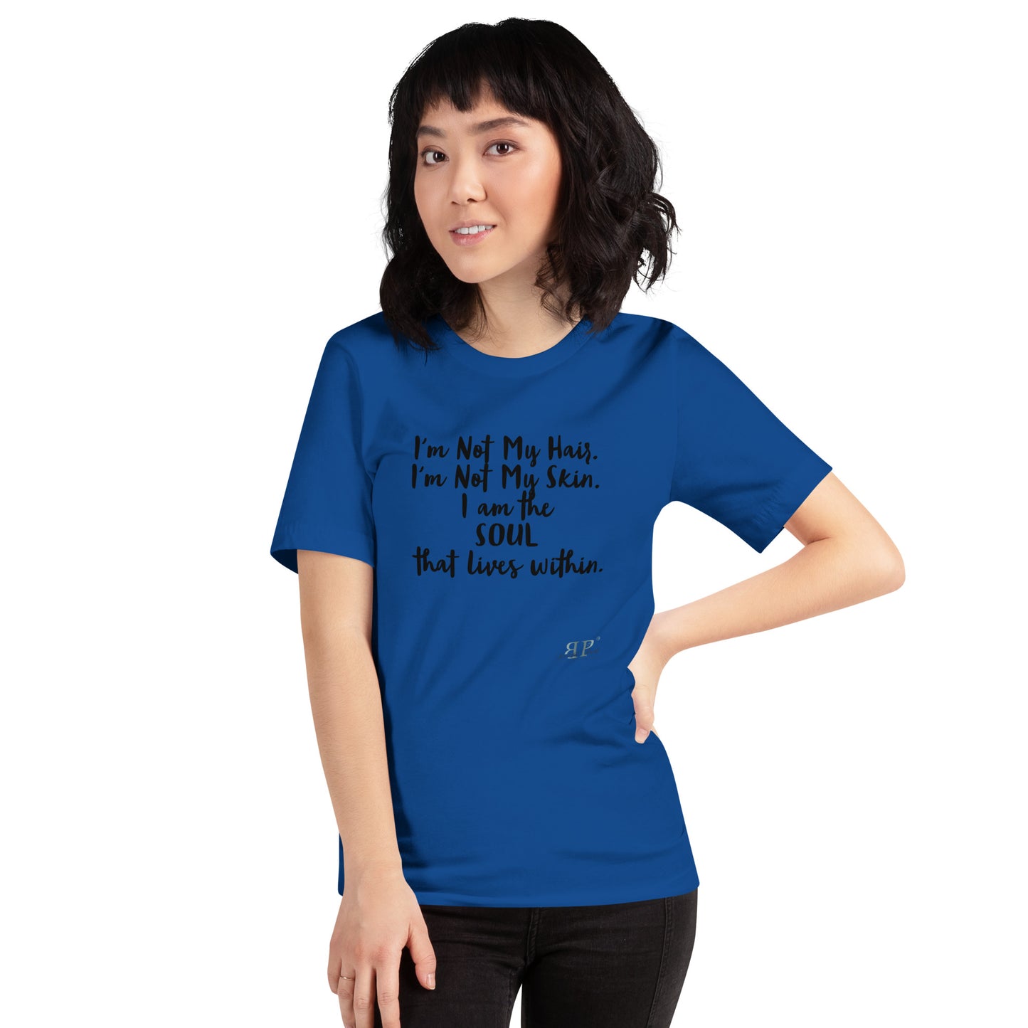 The SOUL That Lives Within Unisex T-Shirt- Black text