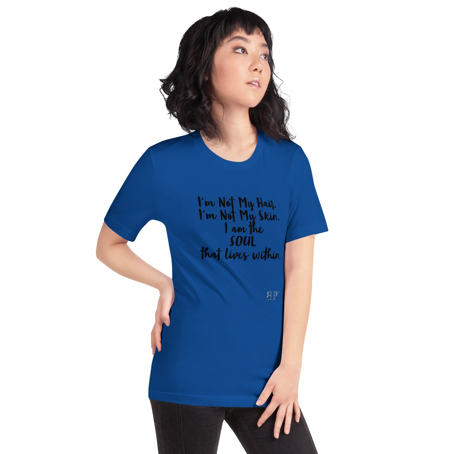 The SOUL That Lives Within Unisex T-Shirt- Black text