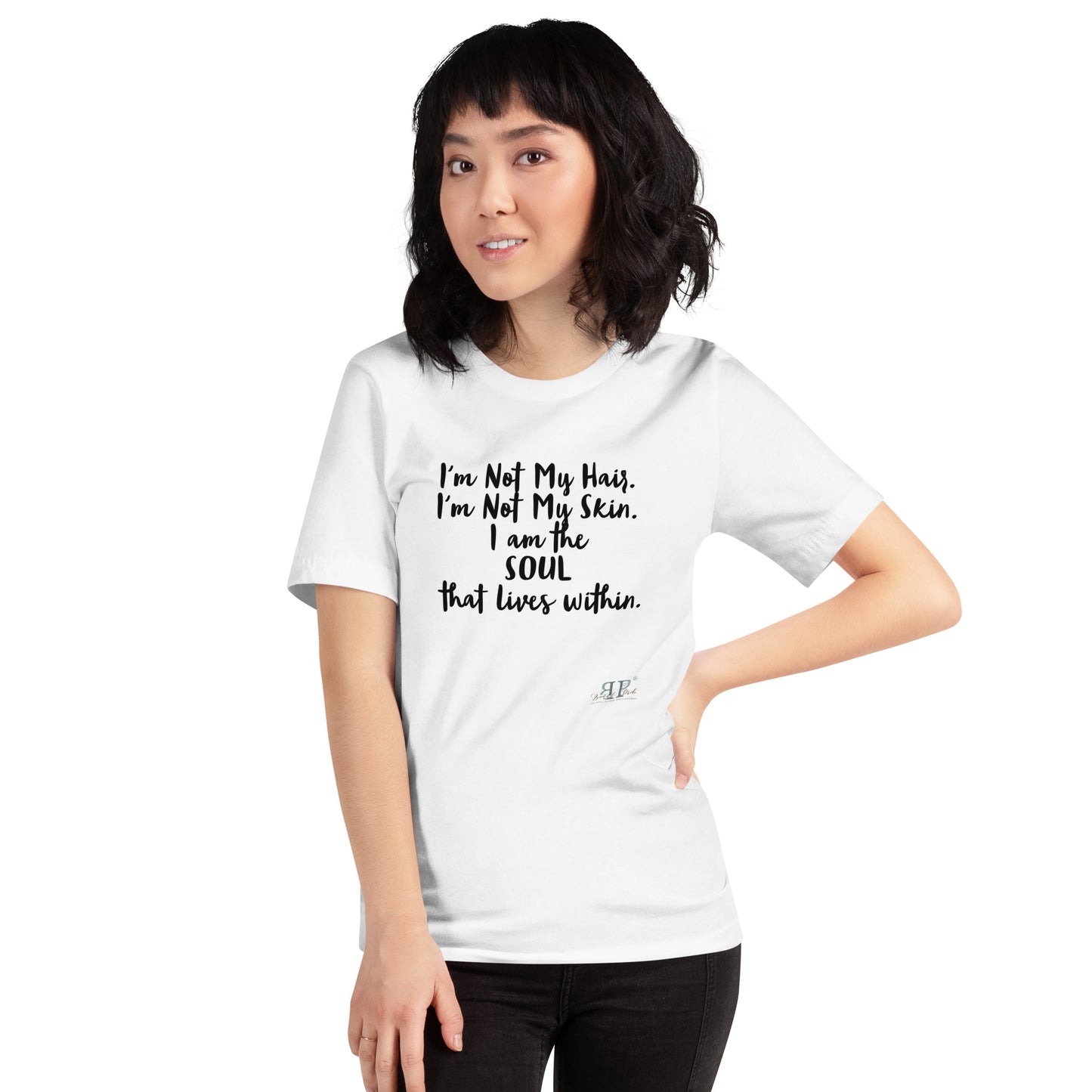 The SOUL That Lives Within Unisex T-Shirt- Black text