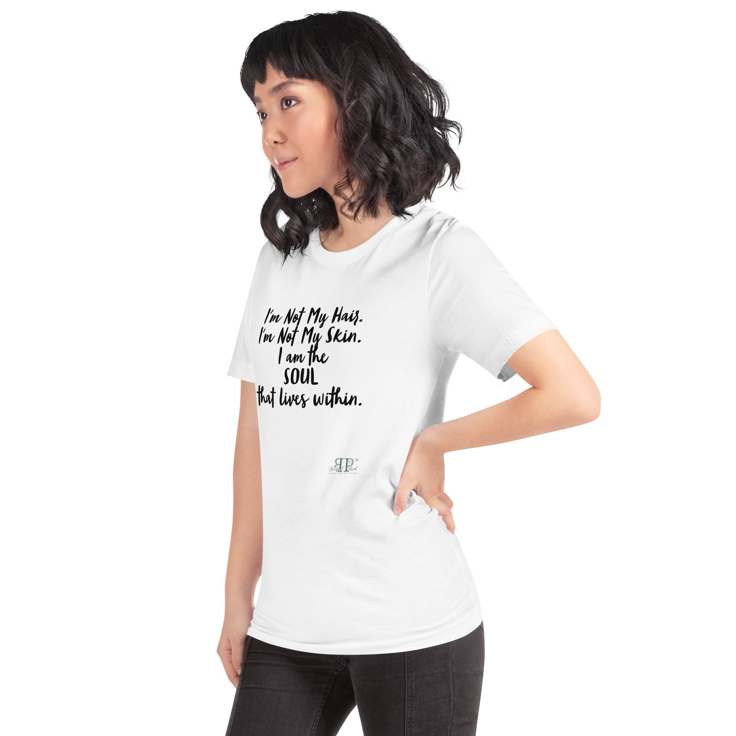 The SOUL That Lives Within Unisex T-Shirt- Black text