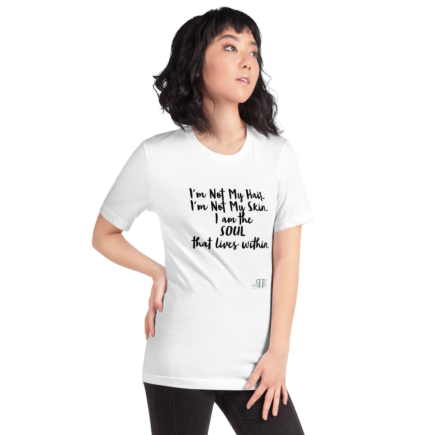 The SOUL That Lives Within Unisex T-Shirt- Black text