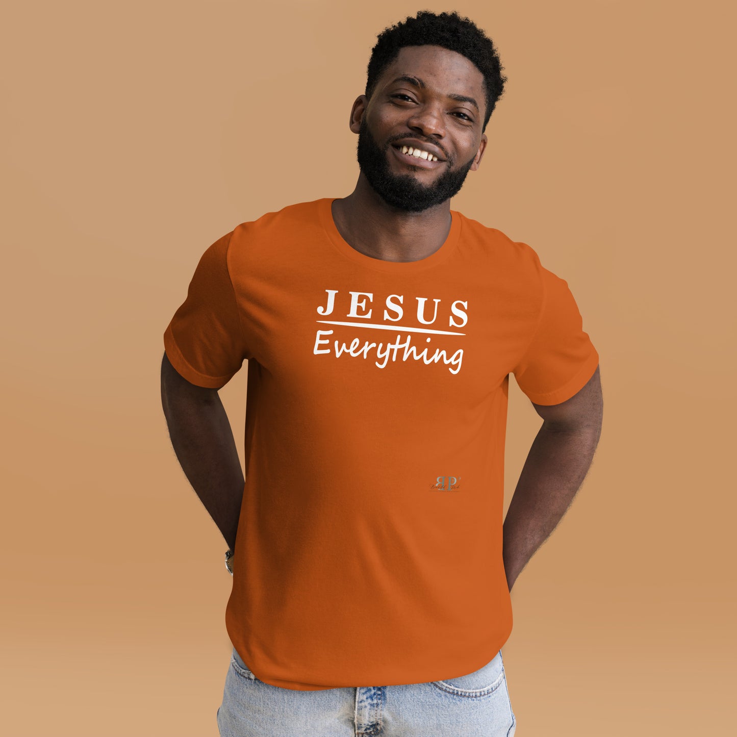 Jesus Over Everything (white text) Unisex t-shirt