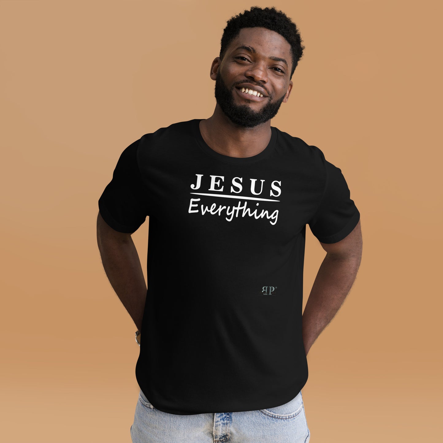 Jesus Over Everything (white text) Unisex t-shirt