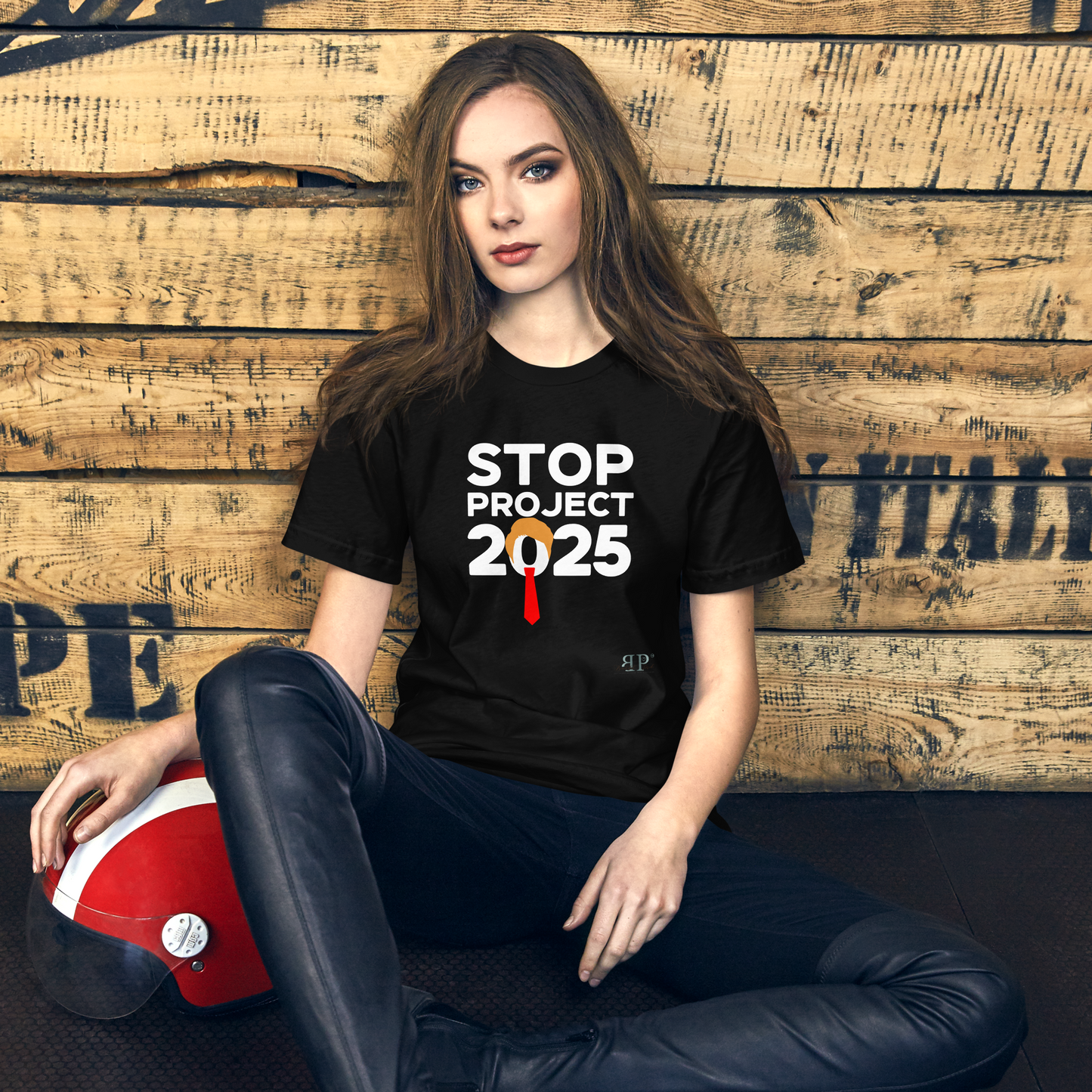 Stop Project 2025 Unisex t-shirt (white text)