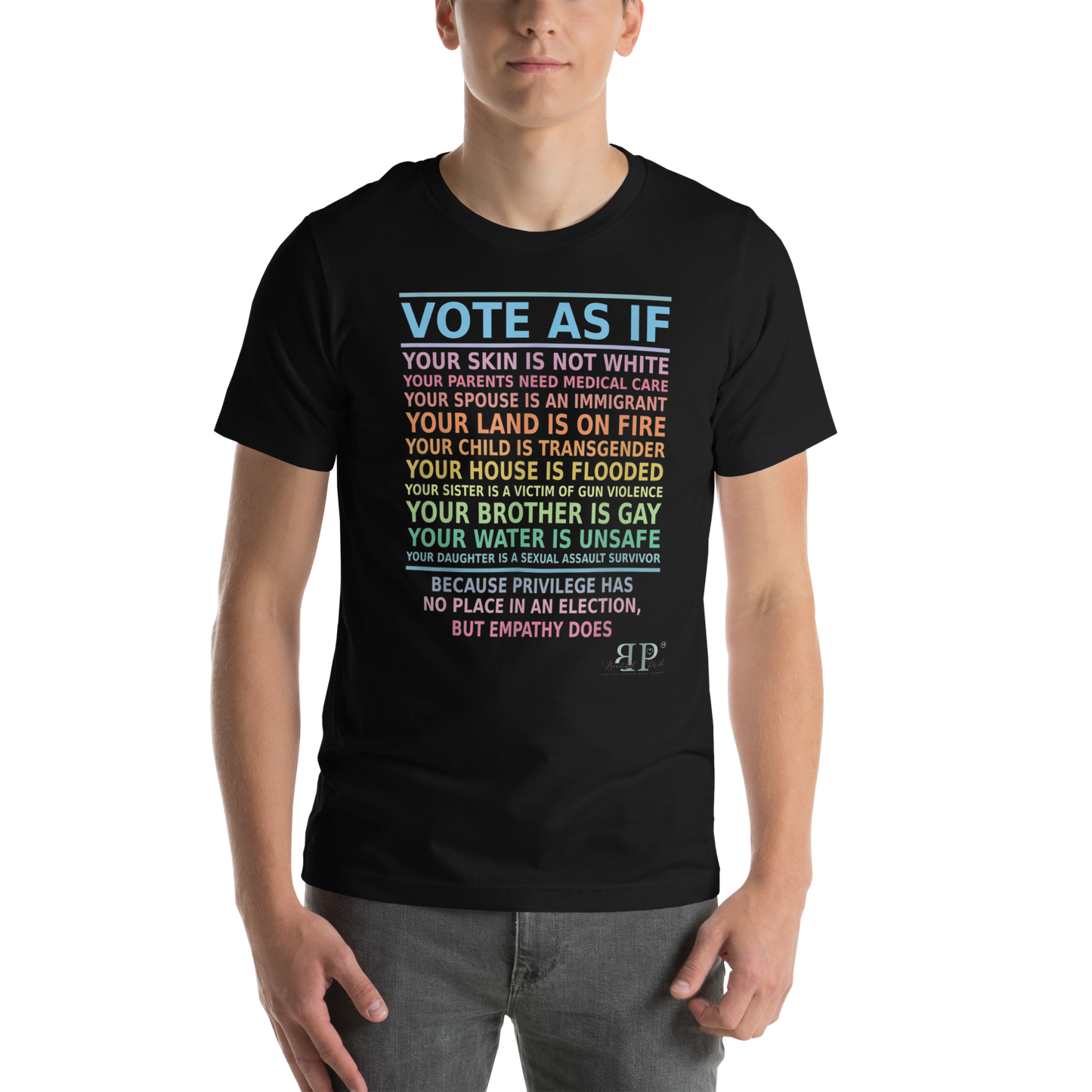 Vote as if you are not privileged Unisex t-shirt