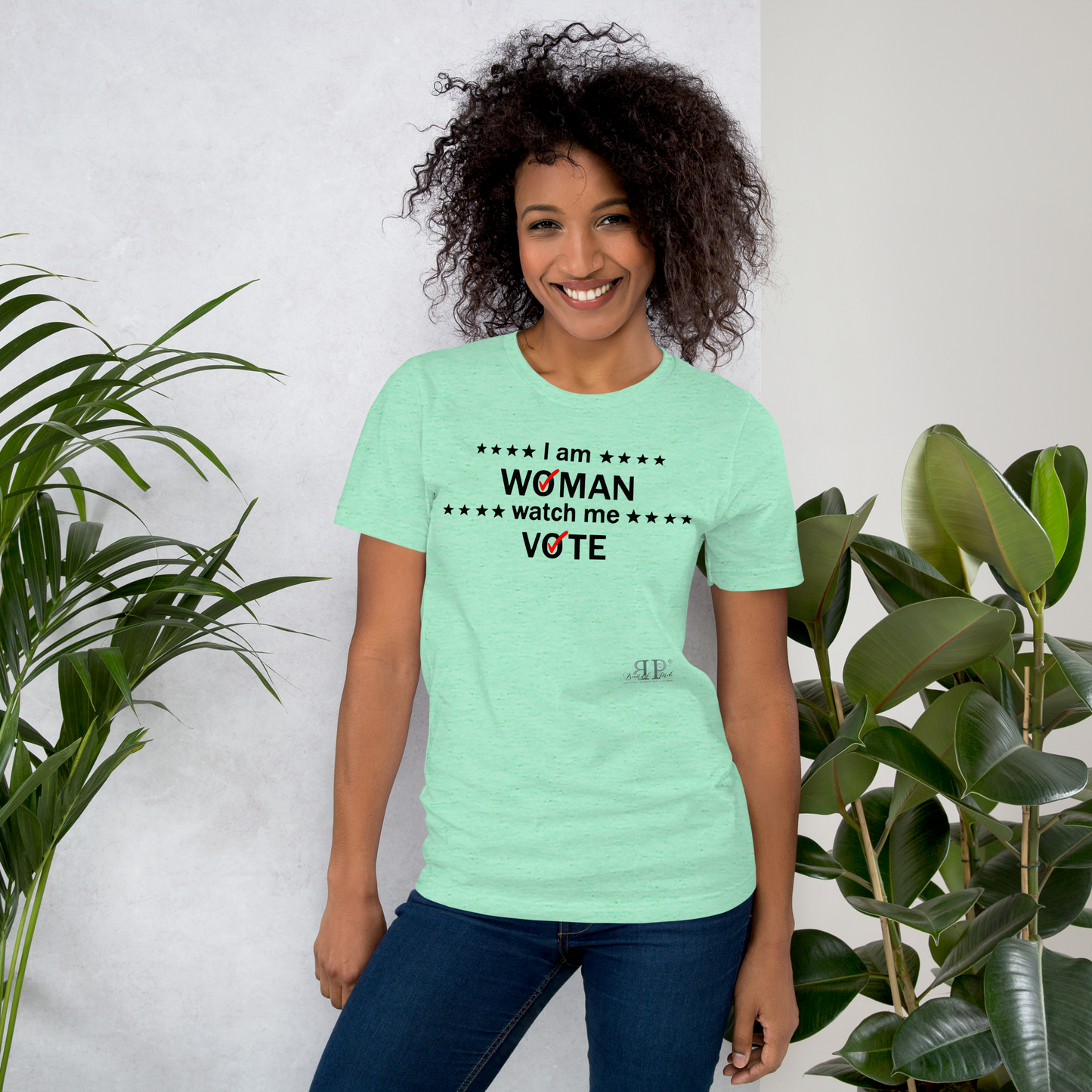 I am woman watch me vote 2 (black text) Unisex t-shirt