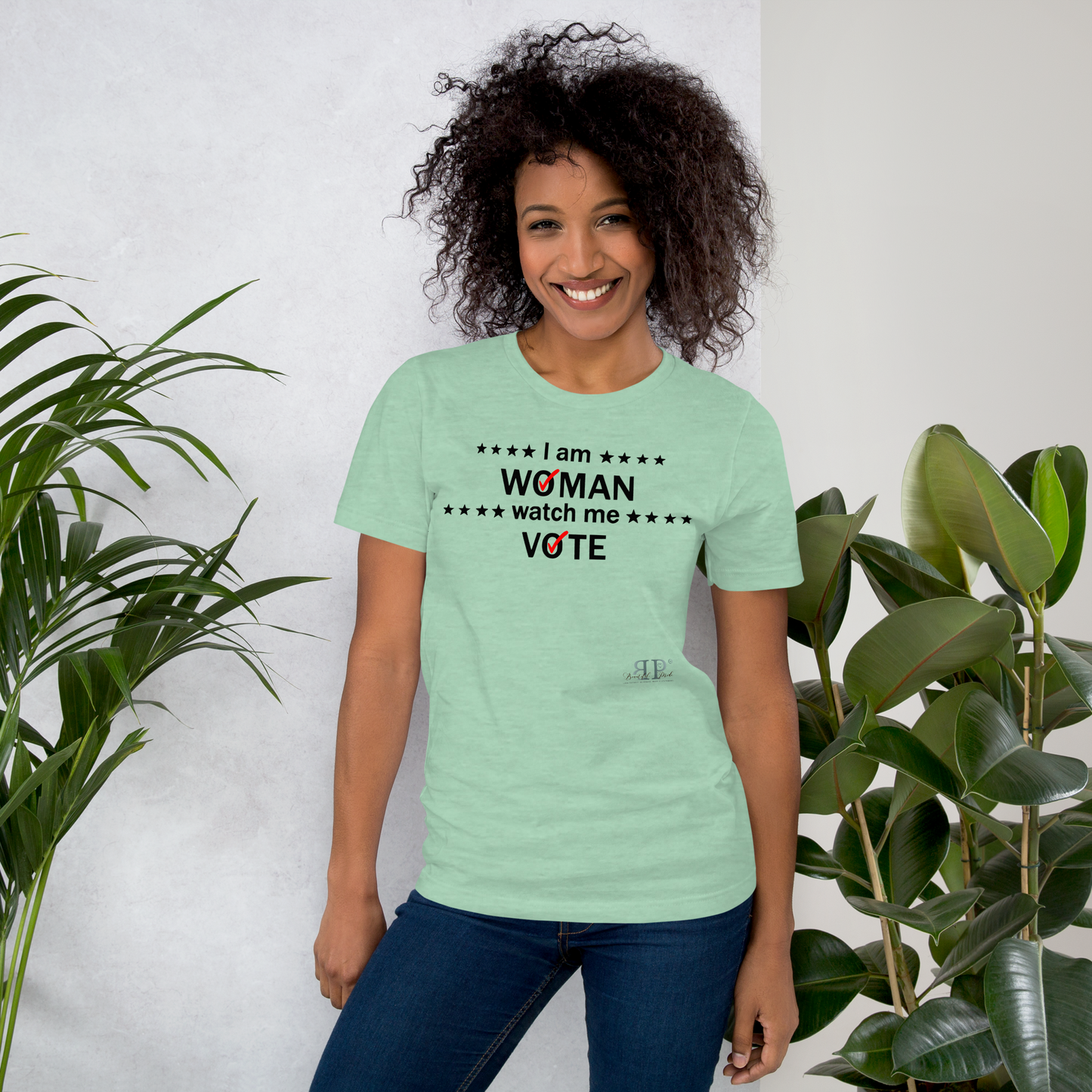 I am woman watch me vote 2 (black text) Unisex t-shirt