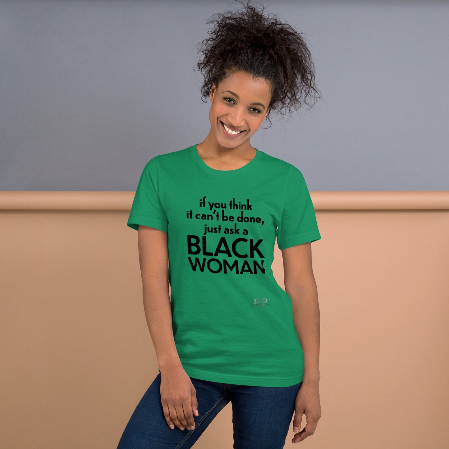 Ask a Black Woman Unisex t-shirt (black text)