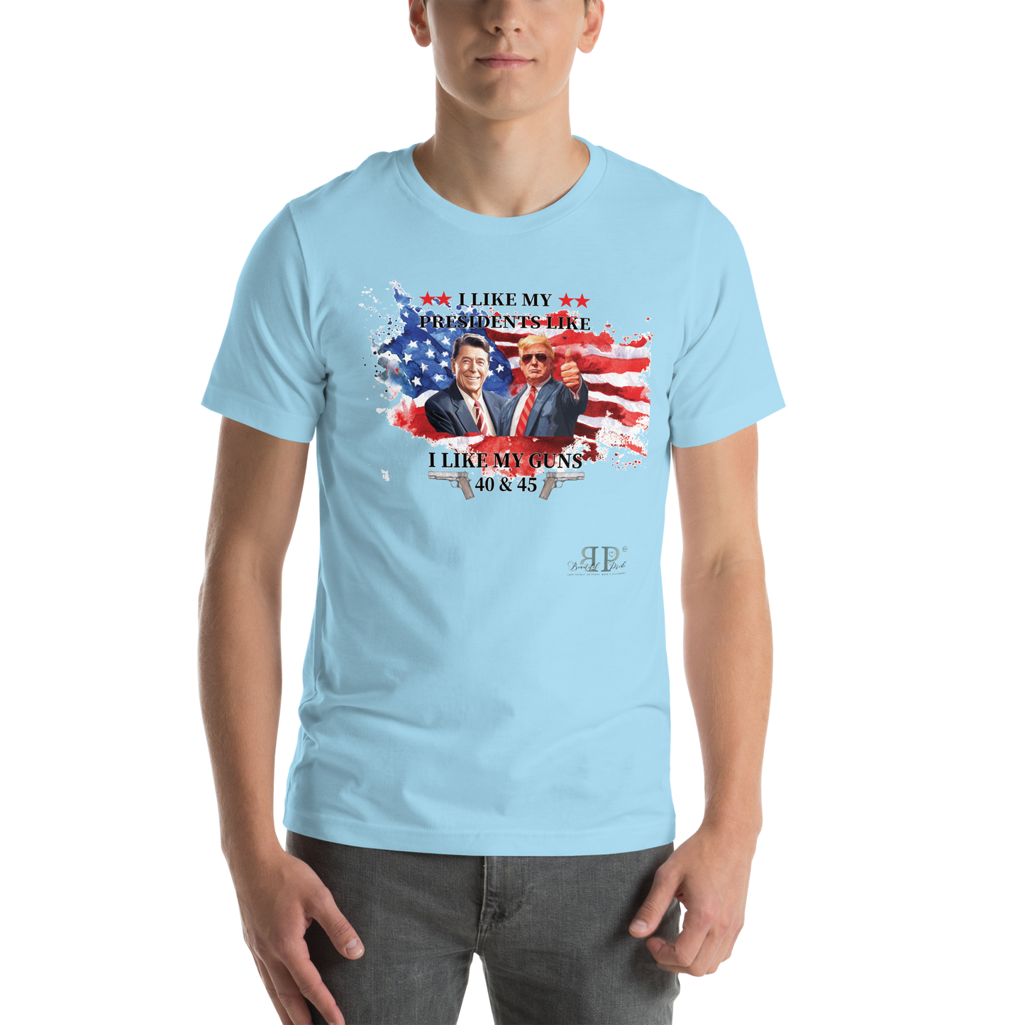 Trump- 45 Presidents & Guns Unisex t-shirt