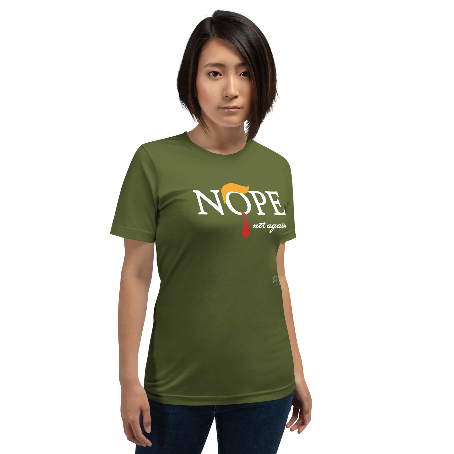 Nope, Not Again (white text) Unisex t-shirt