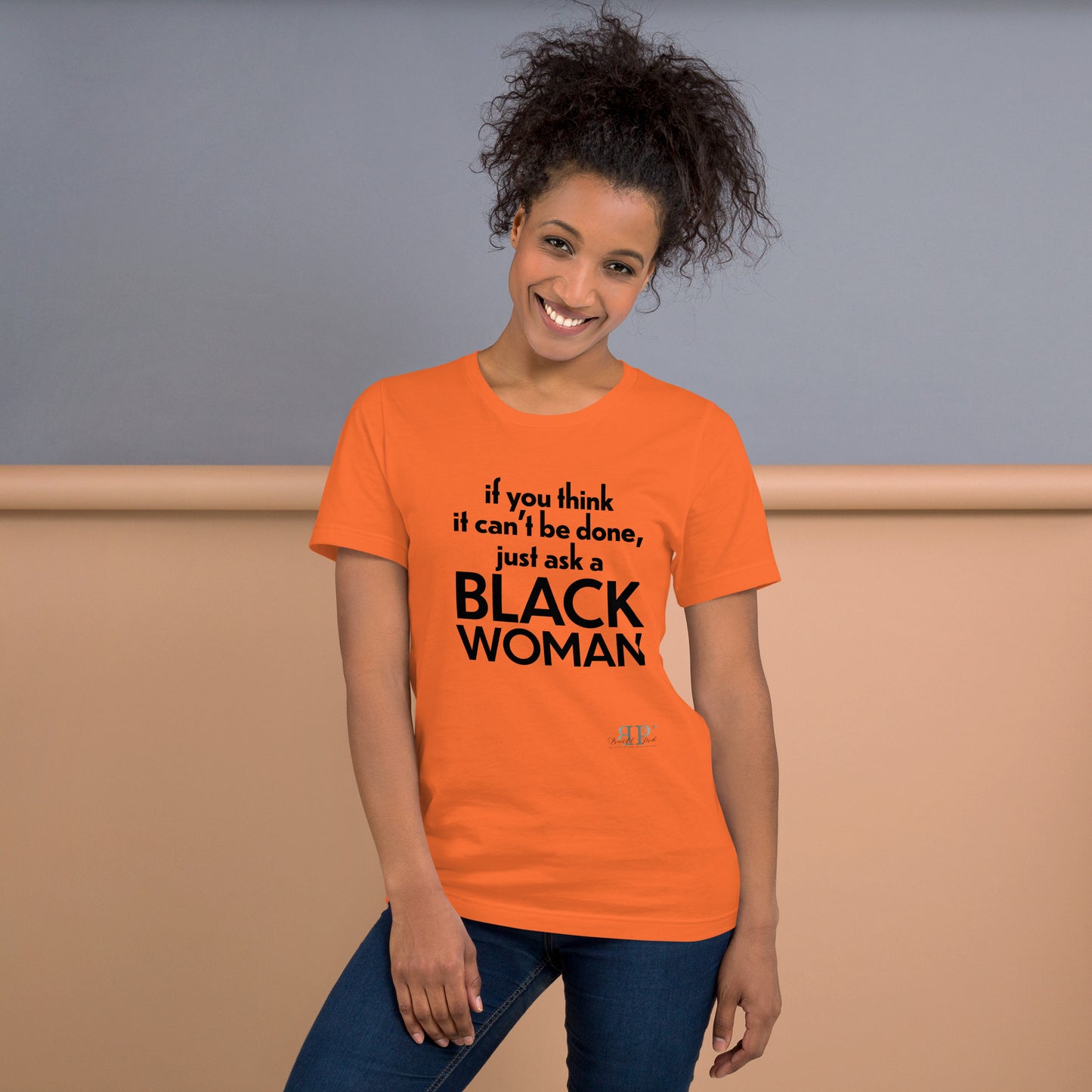 Ask a Black Woman Unisex t-shirt (black text)