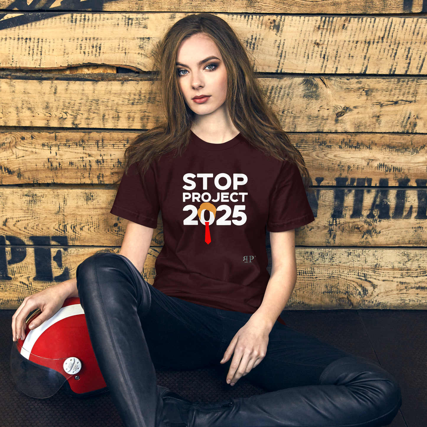 Stop Project 2025 Unisex t-shirt (white text)