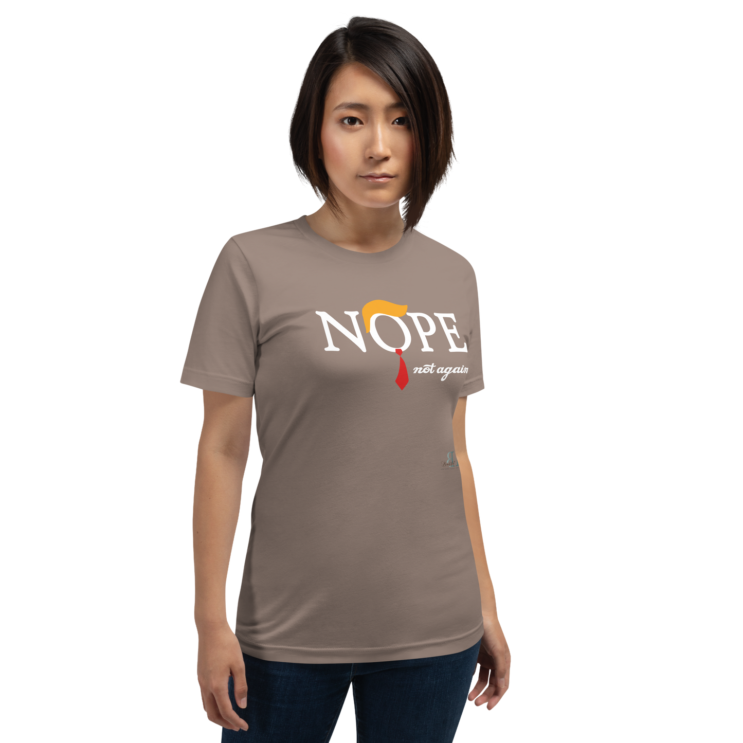 Nope, Not Again (white text) Unisex t-shirt