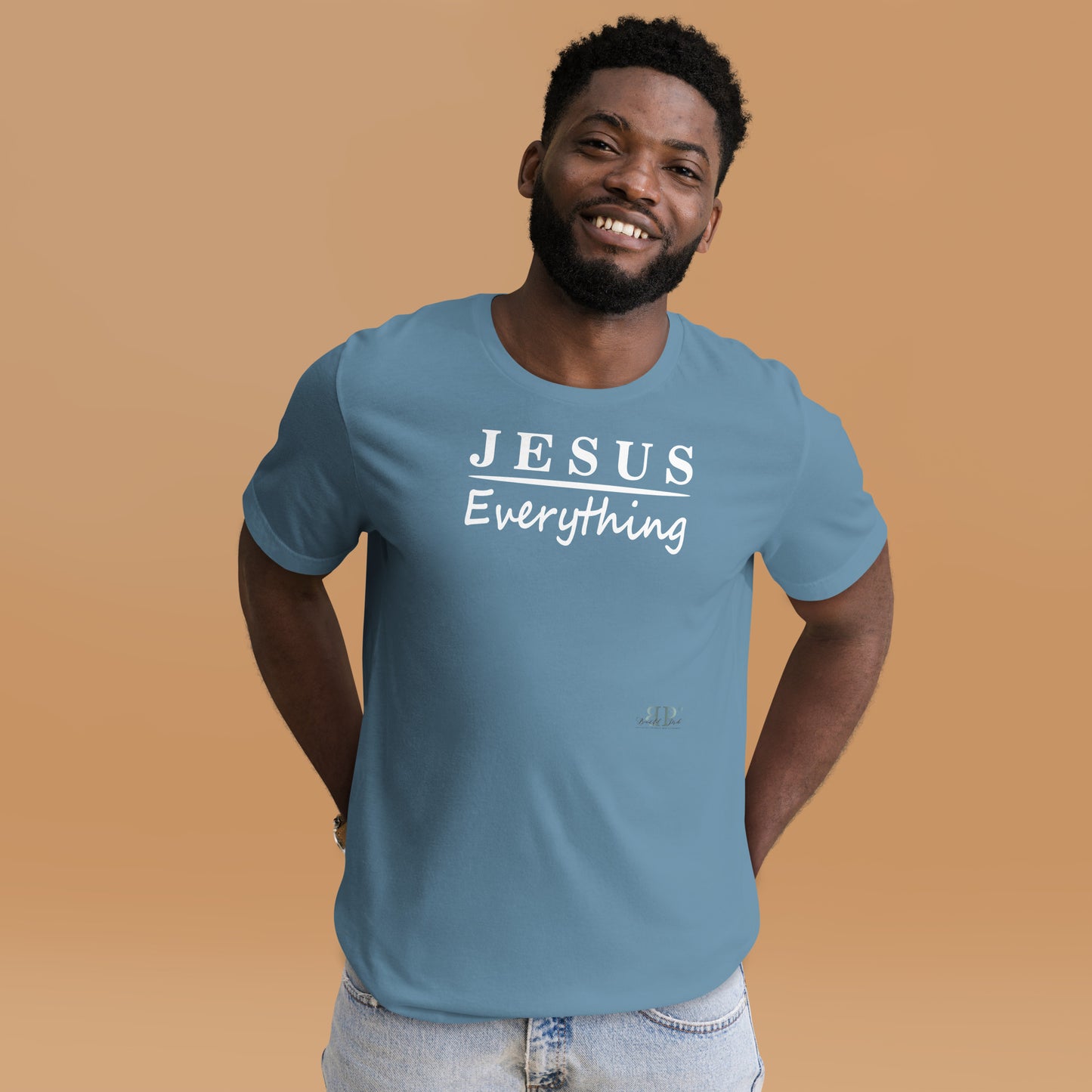 Jesus Over Everything (white text) Unisex t-shirt