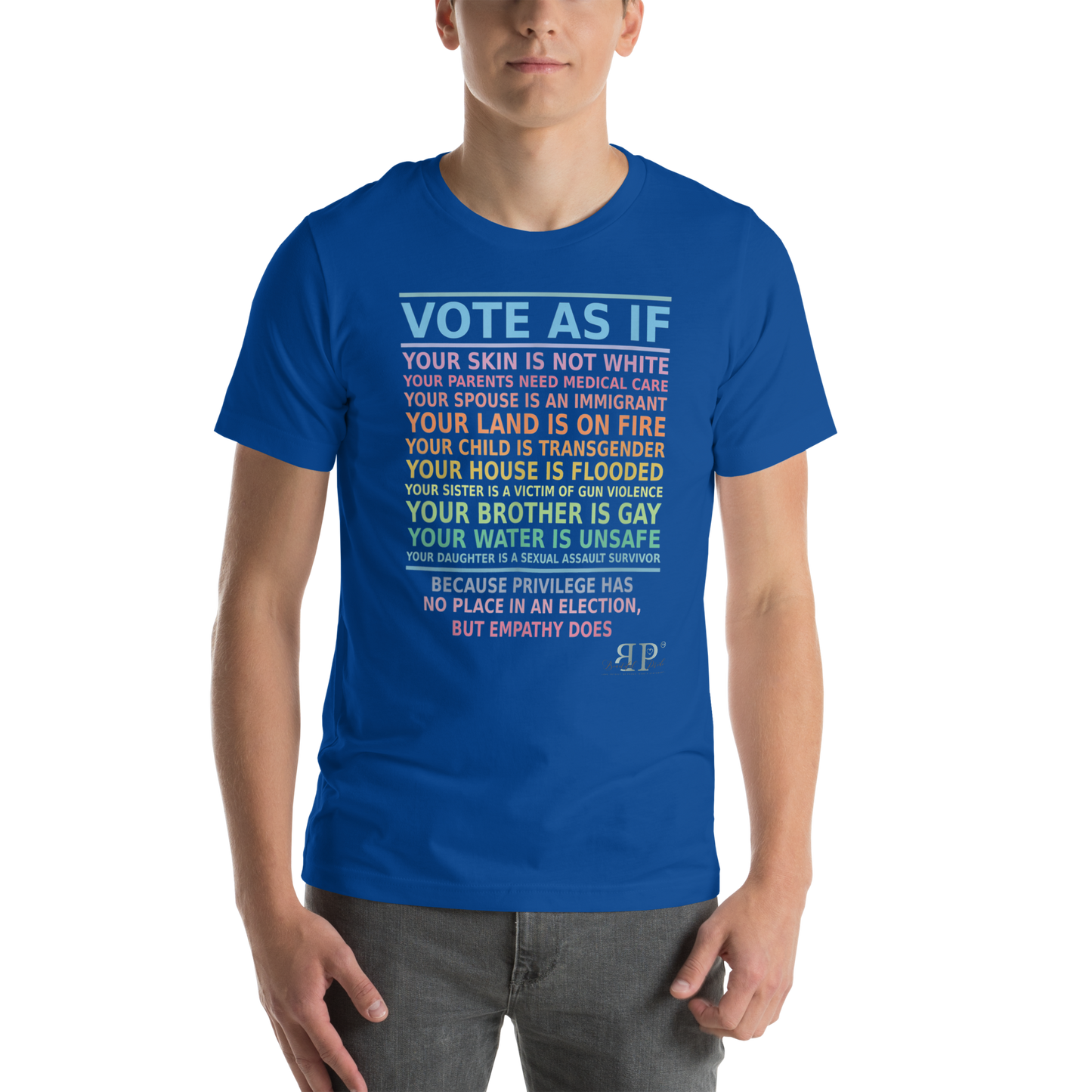 Vote as if you are not privileged Unisex t-shirt