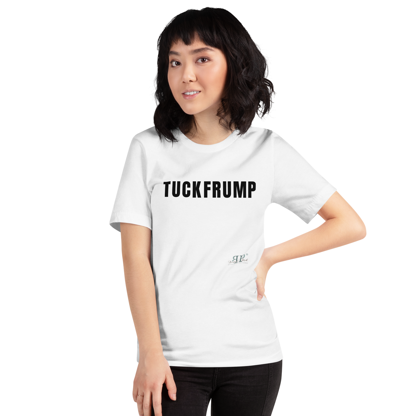 Tuck Frump Unisex t-shirt- Black Text