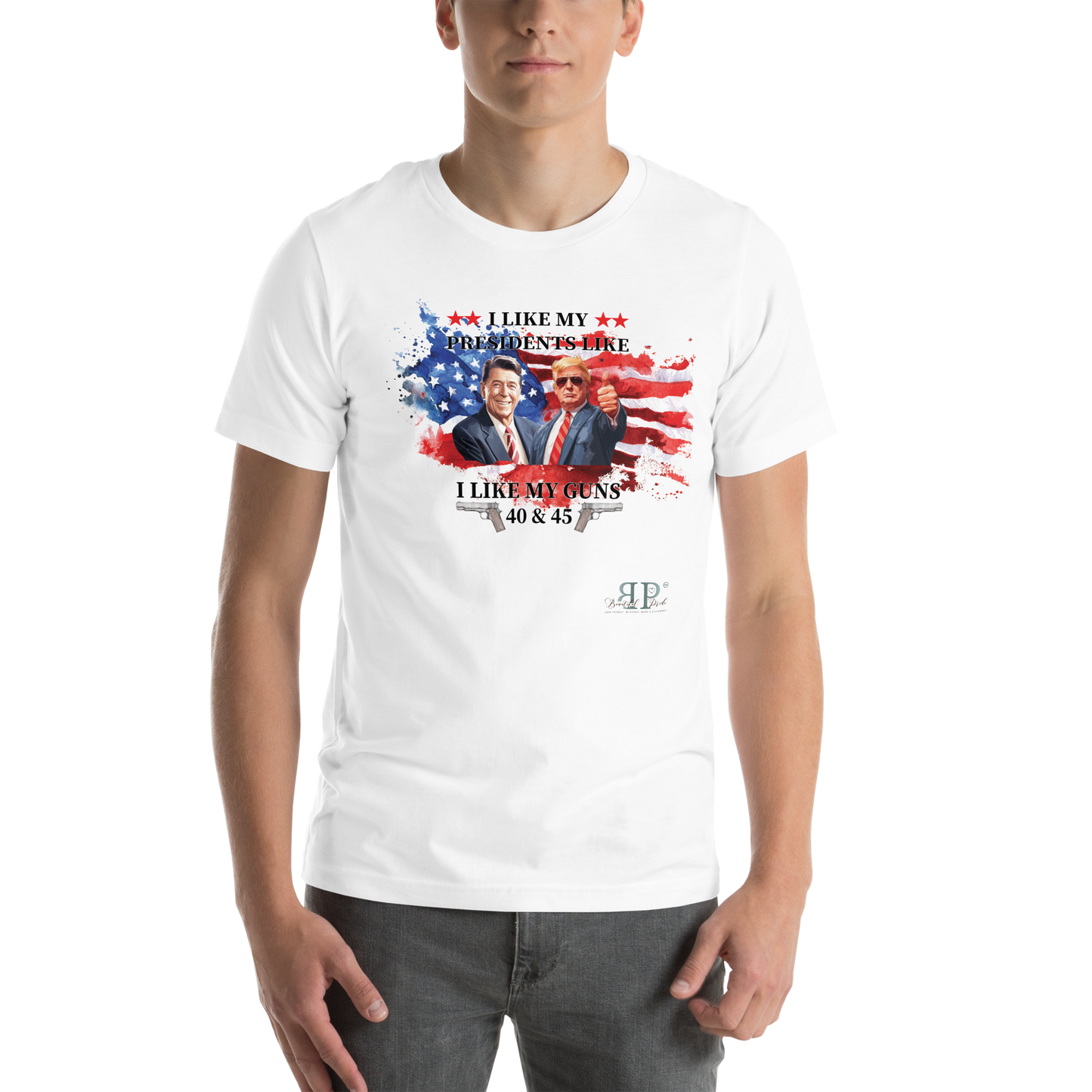 Trump- 45 Presidents & Guns Unisex t-shirt