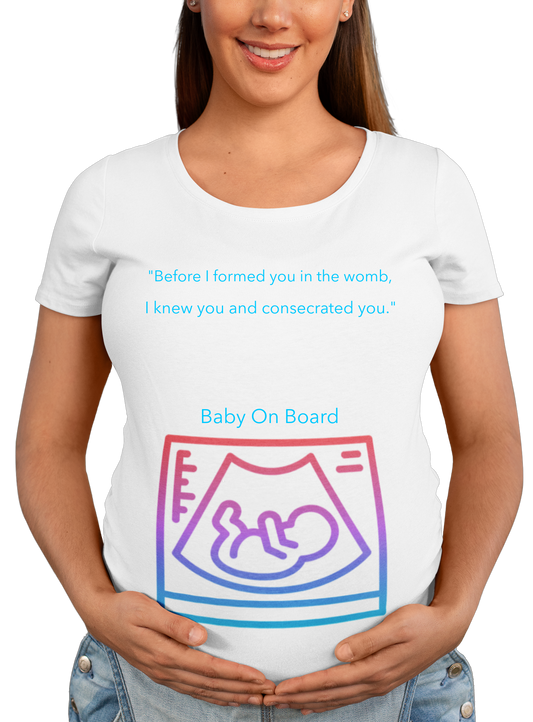 Baby on Board Jeremiah 1:5 Unisex t-shirt