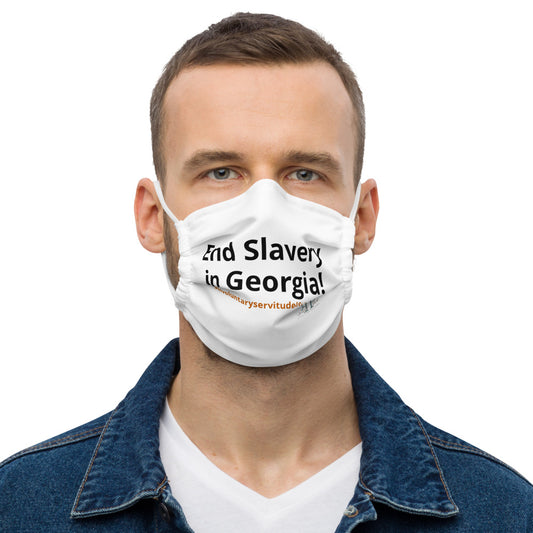 End Slavery in Georgia face mask