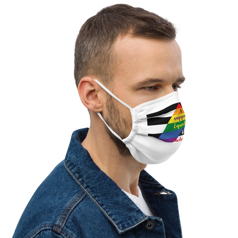 LGBTQIA+ Ally: I support Equality face mask